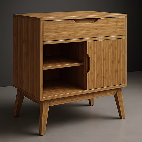 Móvel feito com painel de bambu premium